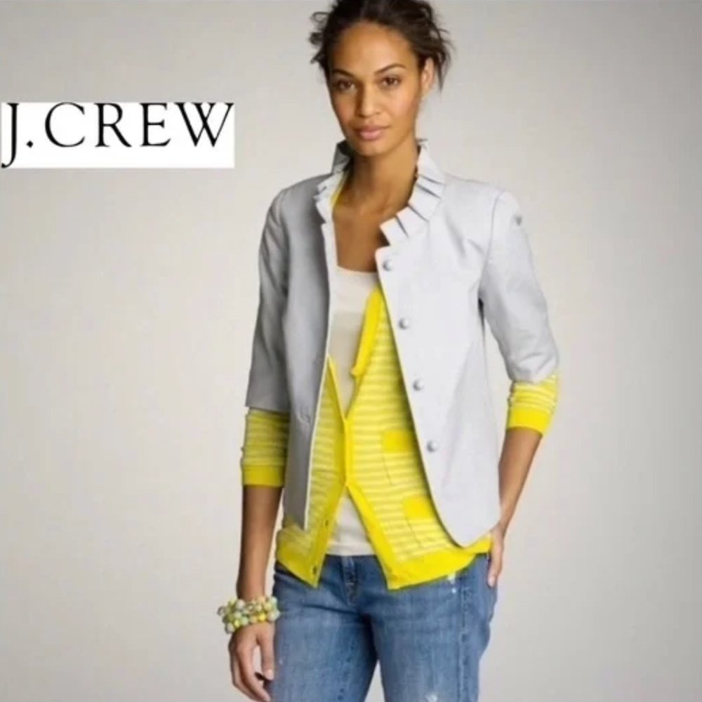J. Crew Atelier Ruffle Jacket